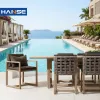 Modern Outside Plastic Wood Furniture Outdoor Table and Chair Set Luxury Outdoor Patio Aluminum Outdoor Furniture Sets