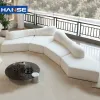 Modular Convertible Sectional Sofa Set-Commercial Grade Velvet Fabric for Villa Living Room Eco-Friendly Fire Retardant