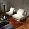 Nordic Luxury Convertible Velvet Fabric Sofa-Sectional Set for Villa Living Room Bedroom