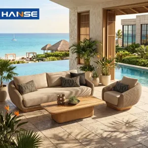 One Stop Professional Collocation Patio Outdoor Balcony Furniture Set Rattan Sofa Leisure Lounge Chair Garden Sets