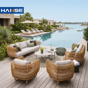 Outdoor Garden Patio Plastic Rattan Wicker Woven Furniture Wicker Rattan Sofas Set From Artificial Rattan South Africa