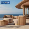 Villa Custom Luxury Waterproof Sunproof Solid Garden Sofa Set Hotel Modern Outdoor Sofas Wood Couch Sofa Teak Patio Furniture