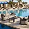 Villa Project Resort Hotel Courtyard Luxury Nordic Aluminum Poolside Lounge Furniture Backyard Garden Set Terrace Outdoor Sofa
