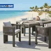 Villa Resort Hotel Courtyard Aluminum Outdoor Garden Furniture Metal Patio Table and Chairs Set