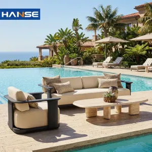 Waterproof Hotel Garden Resort Aluminum Outdoor Sofa Set Furniture for Courtyard and Villa