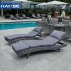 Waterproof Recliner Chaise Lounge Rattan Wicker Modern Outdoor Sun Lounger with Cushions for Living Room Hotel Courtyard