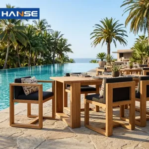 Whole House Joinery Package Home Improvement Outdoor Living Spaces Teak Outdoor Furniture Set Wooden Garden Table and Chairs Set