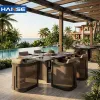 Wholesale Restaurant Table Set Garden Modern Patio Furniture Aluminum Outdoor Dining Table and Chair Set for Hotel